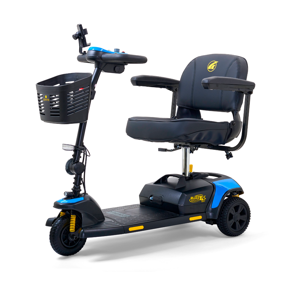Golden Tech Buzzaround XLS-HD 3-Wheel Portable Scooter with Suspension - Blue variant